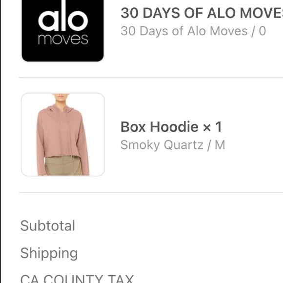 Alo Yoga Box Hoodie Smokey Quartz - Picture 8 of 8